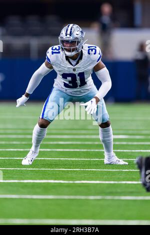 Dallas Cowboys safety Tyler Coyle (31) tries to tackle Seattle Seahawks  quarterback Holton Ahlers (15) during an NFL pre-season football game,  Saturday, Aug. 19, 2023 in Seattle. (AP Photo/Ben VanHouten Stock Photo -  Alamy