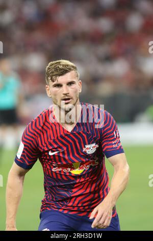 MUNICH, Germany. , . 11 Timo Werner of RB Leipzig during the Supercup Football match between Fc Bayern Muenchen and RB LEIPZIG at the Allianz Arena in Munich on 12. AUGUSTR 2023, Germany. DFL, Fussball, 0:3 (Photo and copyright @ ATP images/Arthur THILL (THILL Arthur/ATP/SPP) Credit: SPP Sport Press Photo. /Alamy Live News Stock Photo