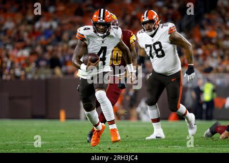 Cleveland Browns quarterback Deshaun Watson during an NFL football camp,  Sunday, Aug. 20, 2023, in Berea, Ohio. (AP Photo/Sue Ogrocki Stock Photo -  Alamy