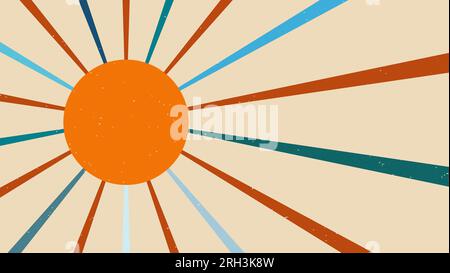 Abstract background with colorful rays and scuffs Stock Photo