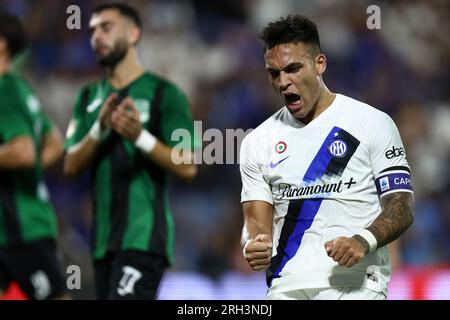 Ferrara, Italy. 13th Aug, 2023. Lautaro Martinez of Fc Internazionale the pre-season test match beetween Fc Internazionale and Ks Egnatia at Paolo Mazza Stadium on August 13, 2023 in Ferrara, Italy . Credit: Marco Canoniero/Alamy Live News Stock Photo