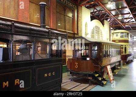 Streetlife Museum in Hull, top tourist attraction with bicycles, carriages, motorcars, railways and street life through the years, East Yorkshire, UK Stock Photo