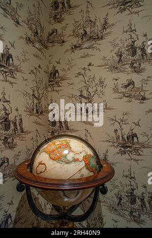 Floor standing globe on stand at the Savoy Hotel in London , United Kingdom Stock Photo