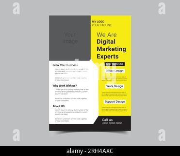 Corporate business flyer template design Stock Vector
