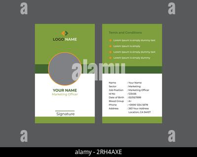 Modern corporate Identity Card Design Template Stock Vector