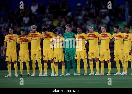 Getafe, Spanien. 13th Aug, 2023. Madrid Spain; 08.13.2023.- Getafe draws 0-0 with Barcelona in a match of the Spanish Football League on matchday 01 held at the Coliseum Alfonso Perez to city of Getafe, Madrid Credit: Juan Carlos Rojas/dpa/Alamy Live News Stock Photo