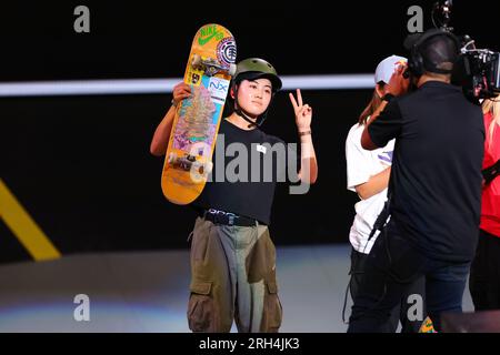 Tokyo, Japan. 12th Aug, 2023. Kelvin Hoefler (BRA) Skateboarding