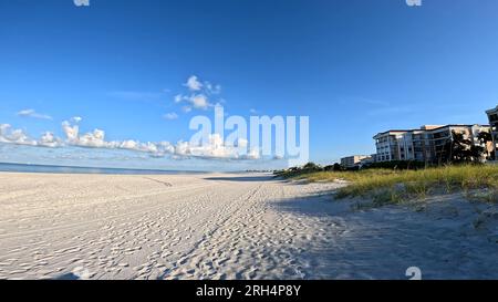 Treasure Island, Fla USA - 08 09 23: Treasure Island beach tracks in the sand Stock Photo