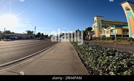 Treasure Island, Fla USA - 08 09 23: Treasure Island beach side walk view Stock Photo