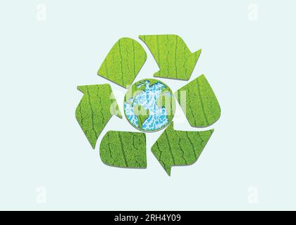 World Environment Day Concept 2024 Ecology Concept Save The Planet Ecosystem Restoration 2024 Environment Day Concept Green Leaf Background Vector 2rh4y09 