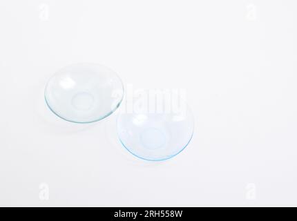 Contact lenses, or simply contacts on white background. Stock Photo