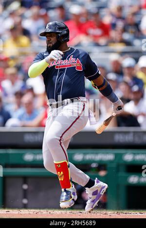 PITTSBURGH, PA - AUGUST 10: Atlanta Braves shortstop Orlando Arcia