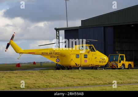 Westland Whirlwind, HAR 10, XJ729, Disbandment of No 22 Sqn, RAF Valley, Anglesey, North Wales. Stock Photo