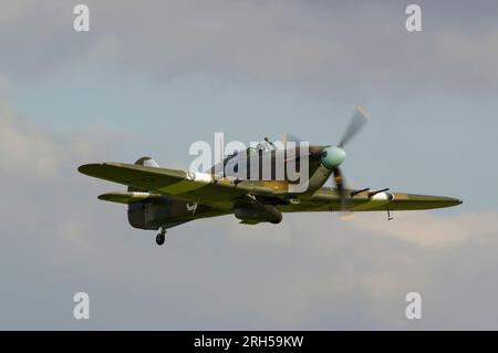 Hawker Hurricane, PZ865, G-AMAU, Duxford. Stock Photo