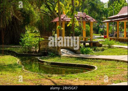 Botanical Gardens of the Melaka Sultanate Palace Museum, Malacca, Malaysia Stock Photo