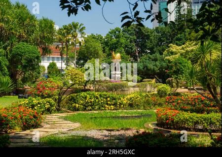 Botanical Gardens of the Melaka Sultanate Palace Museum, Malacca, Malaysia Stock Photo