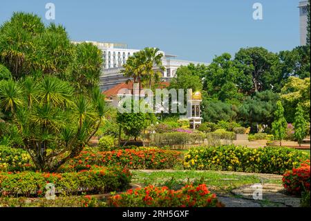 Botanical Gardens of the Melaka Sultanate Palace Museum, Malacca, Malaysia Stock Photo