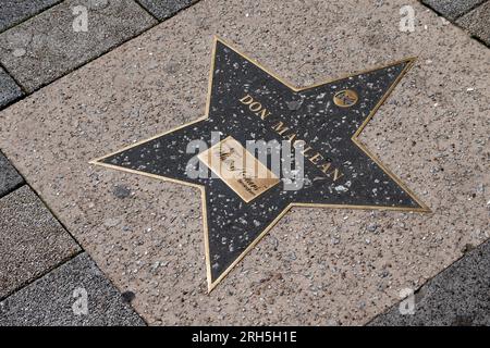 Don MacLean plaque on Walk of Stars, Broad Street, Birmingham, UK Stock Photo
