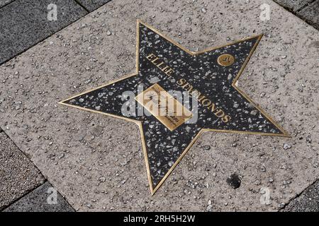 Ellie Simmonds plaque on Walk of Stars, Broad Street, Birmingham, UK Stock Photo