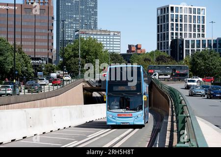 National Express West Midlands bus at Five Ways, Birmingham, UK Stock Photo