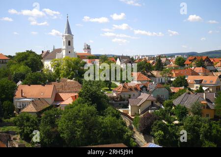View of Veszprem from the elevated castle district, Veszprem, Hungary Stock Photo