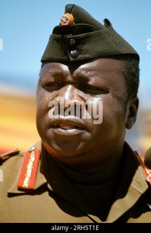 ARCHIVE PHOTO: 20 years ago, on August 16, 2003, Idi Amin, Idi Amin (l), Head of State of Uganda, died in July 1975, portrait, July 1, 1975, ? Stock Photo