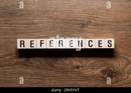 References or reference symbol. Concept word Reference on beautiful ...
