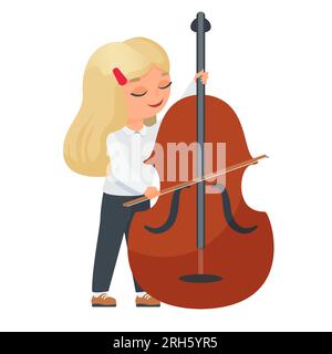 Little Girl Playing Harp Illustration Stock Vector (Royalty Free) 539715271