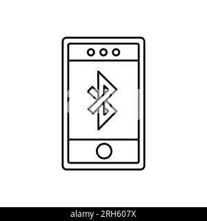 Bluetooth icon with isolated vector and transparent background Stock Vector