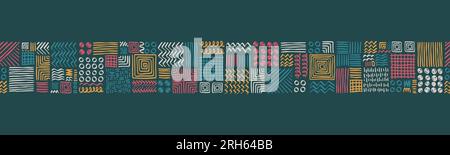 Hand drawn abstract seamless pattern, doodle background, simple style - great for textiles, banners, wallpapers, wrapping - vector design Stock Vector