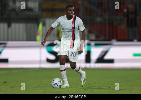 Monza, Italy. 8th Aug, 2023. Pierre Kalulu of AC Milan during the Trofeo Silvio Berlusconi match at U-Power Stadium, Monza. Picture credit should read: Jonathan Moscrop/Sportimage Credit: Sportimage Ltd/Alamy Live News Stock Photo