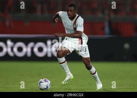 Monza, Italy. 8th Aug, 2023. Pierre Kalulu of AC Milan during the Trofeo Silvio Berlusconi match at U-Power Stadium, Monza. Picture credit should read: Jonathan Moscrop/Sportimage Credit: Sportimage Ltd/Alamy Live News Stock Photo