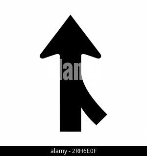 Merge arrow icon isolated on white background Stock Vector