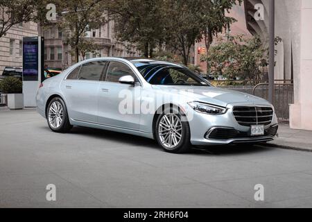 NEW YORK, USA-AUGUST 7, 2023: Mercedes-Benz S-Class (W223), S 580 4MATIC Stock Photo