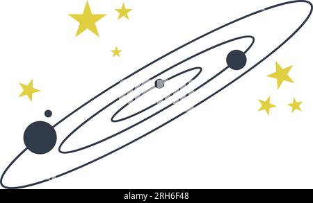 Planet icon logo design illustration Stock Vector