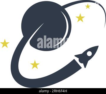 Planet icon logo design illustration Stock Vector