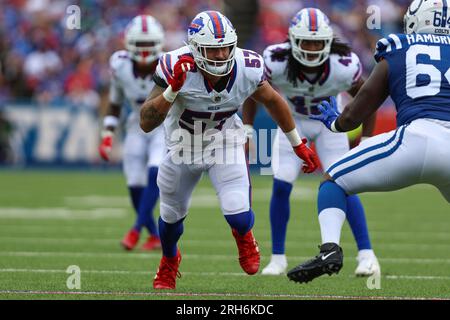 Buffalo Bills defensive end AJ Epenesa (57) in action against the