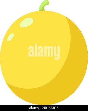 Funny cartoon melon. Cute fruit. Vector food illustration isolated on white background. Stock Vector