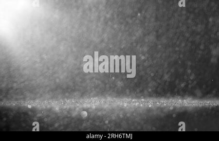 Abstract Particles Glitter with Shining Floating Dust Particles Flare, Celebration Background Image With Copy Space Stock Photo