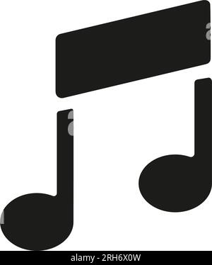 Note as music symbol simple icon Stock Vector