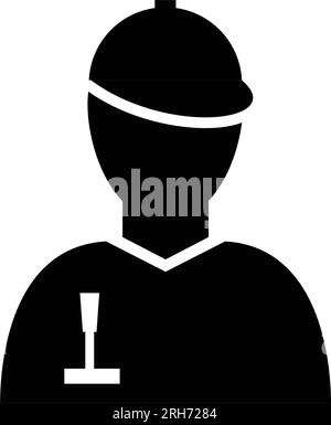 Service worker simple icon Stock Vector