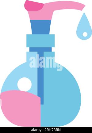 Bottle with liquid soap vector icon Stock Vector