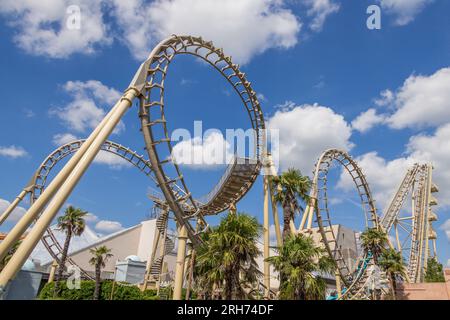 Walibi theme park Belgium. Rollercoaster park near Brussels and