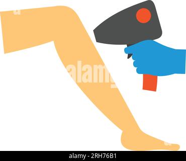 Laser hair removal Stock Vector