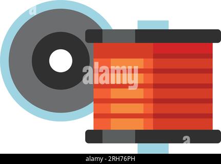 Spool with filament for 3d printing icon Stock Vector