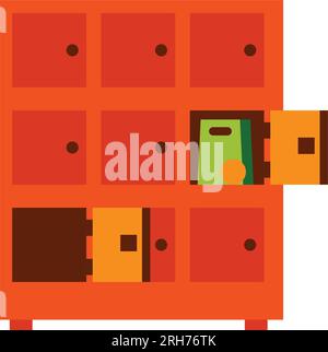 Shop lockers icon Stock Vector