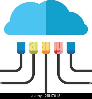 CRM cloud concept vector icon Stock Vector