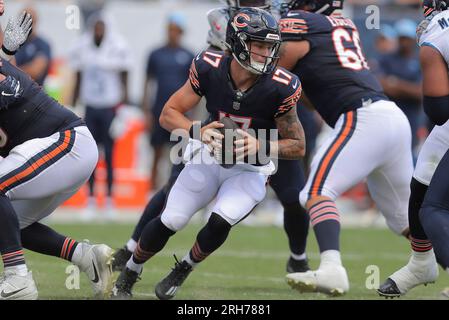 Chicago Bears quarterback Tyson Bagent scrambles for a touchdown during an  NFL preseason football game against the Buffalo Bills Saturday, August 26,  2023, in Chicago. (AP Photo/Charles Rex Arbogast Stock Photo - Alamy