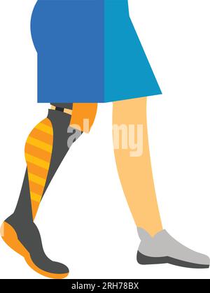 Prosthetic leg icon Stock Vector