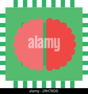 Artificial intelligence chip vector icon Stock Vector